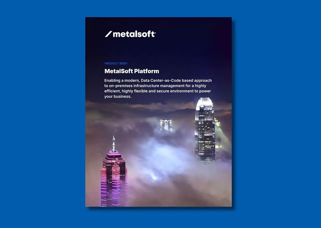 Cover of the MetalSoft platform product brief